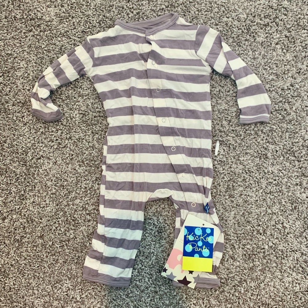 Softest lavender Kickee pants coverall 3-6 months